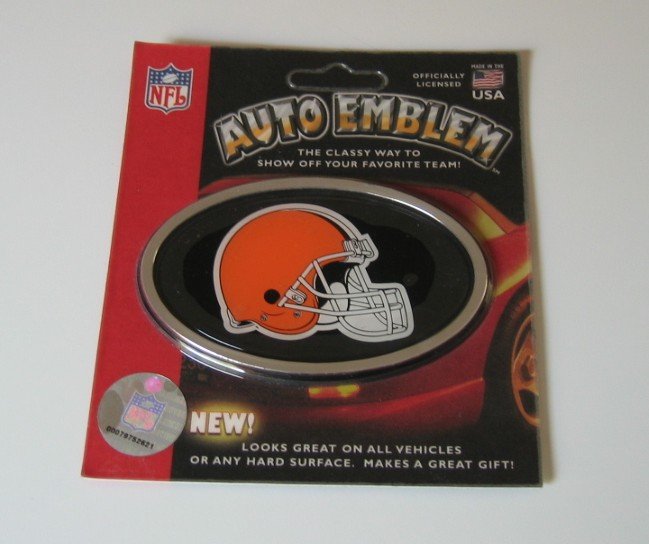 Cleveland Browns 3-D Color Chrome Car Emblem Gift