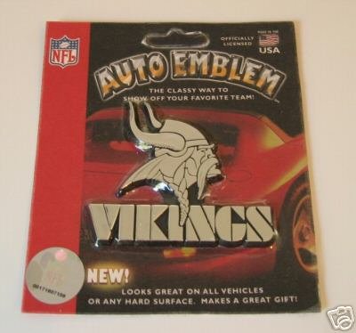 Minnesota Vikings Chrome Auto Emblem Logo Name Gift