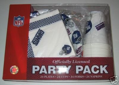 New York Giants 96pc Party Pack Cups Plates Napkins