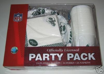 New York Jets 96pc Party Pack Cups Plates Napkins