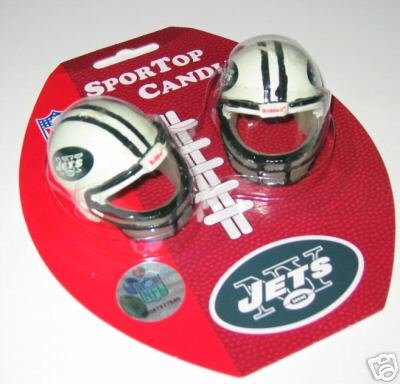 New York Jets Football Helmet Birthday Candle 2-Pack Gift