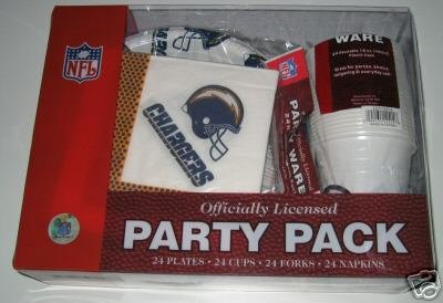 San Diego Chargers 96pc Party Pack Cups Plates Napkins