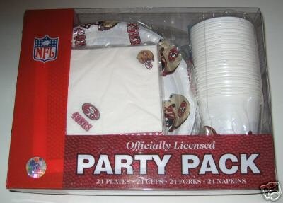 San Francisco 49ers 96pc Party Pack Cups Plates Napkins