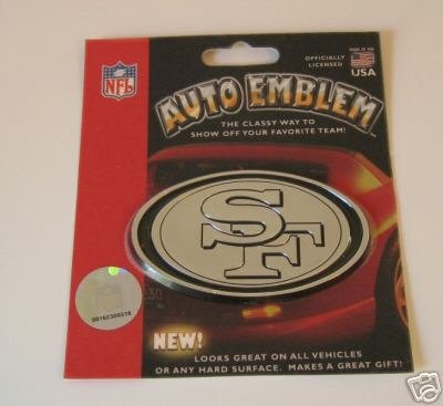 San Francisco 49ers Chrome Auto Car Emblem Logo Gift