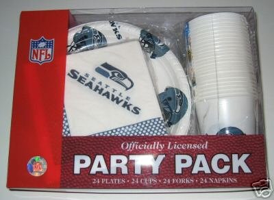 Seattle Seahawks 96pc Party Pack Cups Plates Napkins