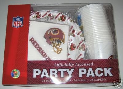 Washington Redskins 96pc Party Pack Cups Plates Napkins