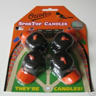 Baltimore Orioles SporTop Baseball Cap Candle 4-Pack Gift