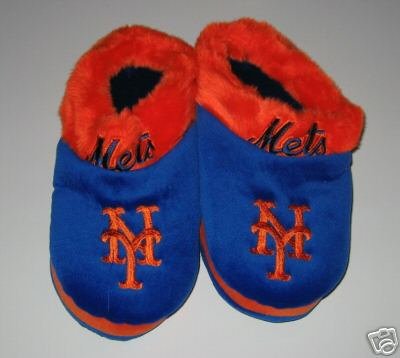 New York Mets Fuzzy Slide On Slippers Gift