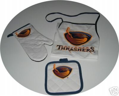 Atlanta Thrashers Tailgate BBQ 3pc Set Mitt Apron Gift