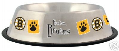 Boston Bruins Pet Dog 32oz Stainless Steel Bowl Gift
