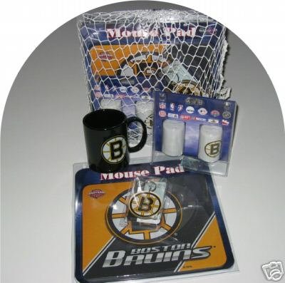 Boston Bruins Hockey 4pc Gift Net Basket
