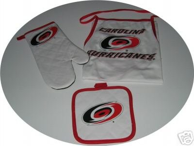 Carolina Hurricanes Tailgate BBQ 3pc Set Mitt Apron Gift
