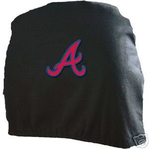 Atlanta Braves Auto Car Head Rest Covers Set Gift