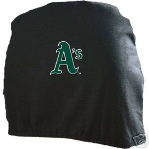 Oakland A's Athletics Auto Car Head Rest Covers Set Gift