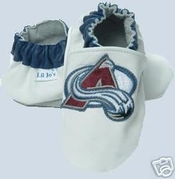 Colorado Avalanche Leather Baby Shoes Booties 6-12 mo.