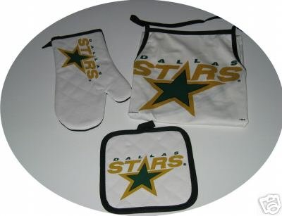 Dallas Stars Tailgate BBQ 3pc Set Apron Mitt Gift