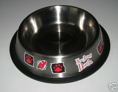 New Jersey Devils 32oz Stainless Steel Pet Dog Food Water Bowl Gift