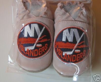 New York Islanders PINK Leather Baby Shoes Booties 0-6 months