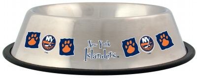 New York Islanders 32oz Stainless Steel Pet Dog Food Water Bowl Gift