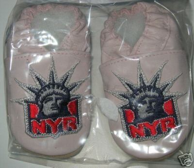 New York Rangers PINK Leather Baby Shoes Booties ALL SIZES Gift