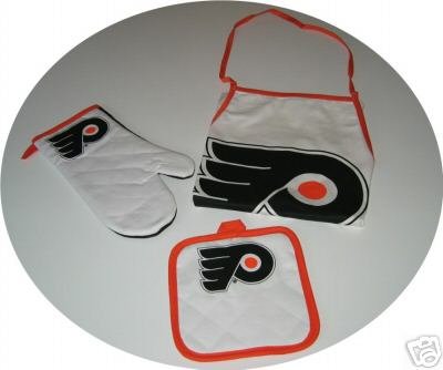Philadelphia Flyers 3pc BBQ Tailgate Set Apron Mitt Gift