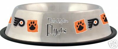 Philadelphia Flyers 32oz Stainless Steel Pet Dog Food Water Bowl Gift
