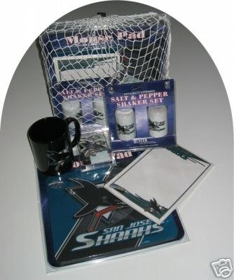 San Jose Sharks 5pc Hockey Gift Net Basket