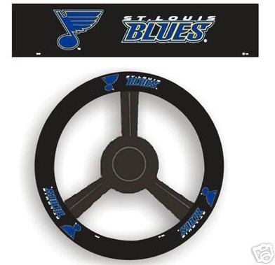 St. Louis Blues Leather Steering Wheel Cover Car Gift