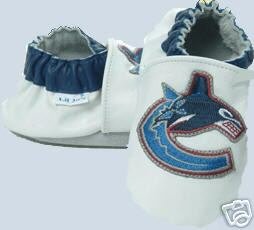 Vancouver Canucks Leather Baby Shoes Booties Gift