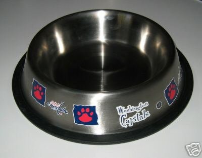 Washington Capitals 32oz Stainless Steel Pet Dog Food Water Bowl Gift