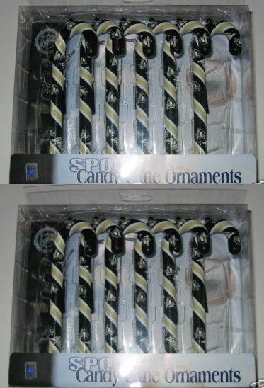 2 Sets Pittsburgh Penguins Candy Cane Christmas Ornament Gift