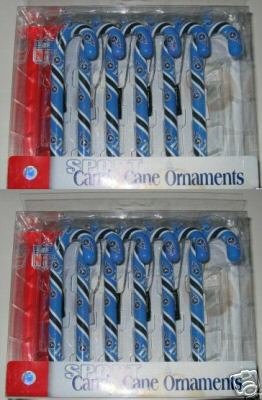 2 Sets Tennessee Titans Candy Cane Christmas Ornaments Gift