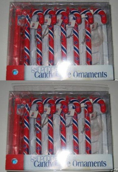 2 Sets Buffalo Bills Candy Cane Christmas Ornaments Gift