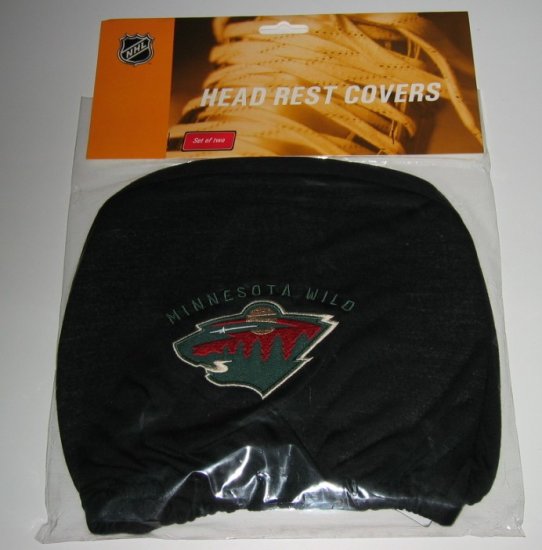 Minnesota Wild Car Auto Head Rest Covers Set Gift