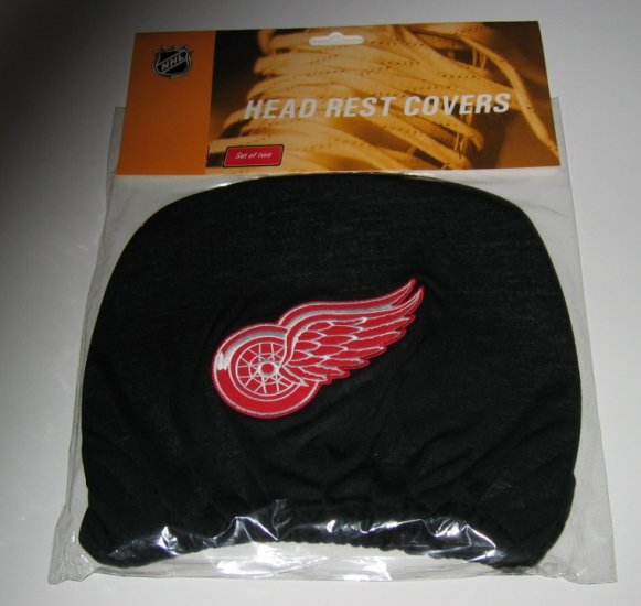 Detroit Red Wings Car Auto Head Rest Covers Set Gift