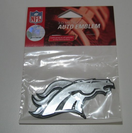 Denver Broncos Chrome Auto Car Emblem Gift