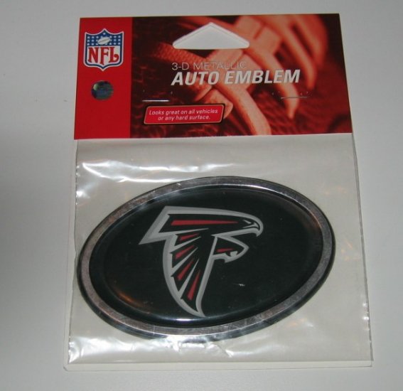 Atlanta Falcons 3-D Color Chrome Auto Car Emblem Gift