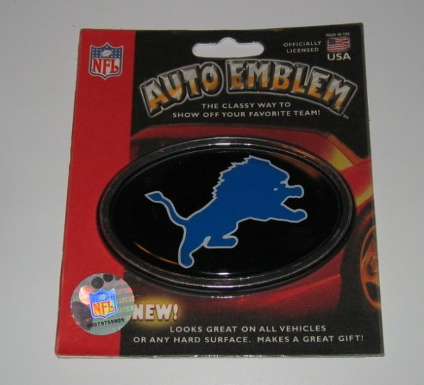 Detroit Lions 3-D Color Chrome Auto Car Emblem Gift