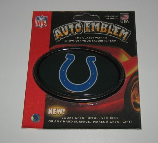 Indianapolis Colts 3-D Color Chrome Auto Car Emblem Gift