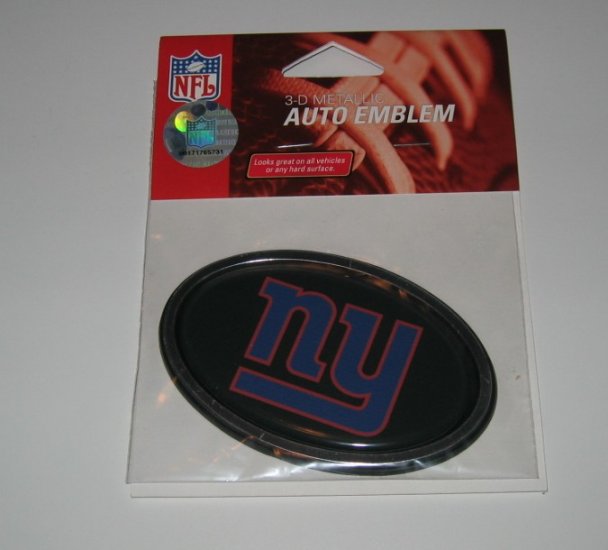 New York Giants 3-D Color Chrome Auto Car Emblem Gift