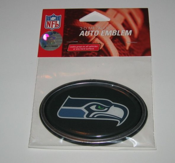 Seattle Seahawks 3-D Color Chrome Auto Car Emblem Gift