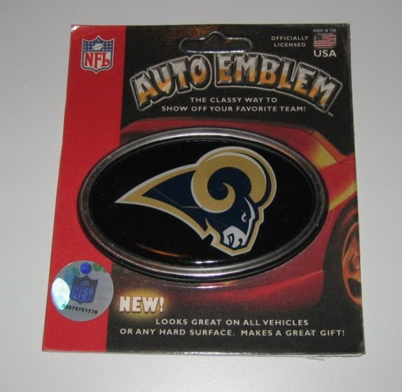 St. Louis Rams 3-D Color Chrome Auto Car Emblem Gift
