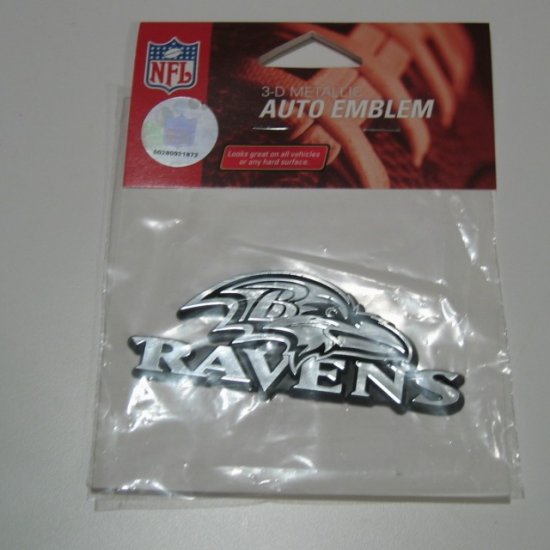 Baltimore Ravens Chrome Auto Car Emblem Gift