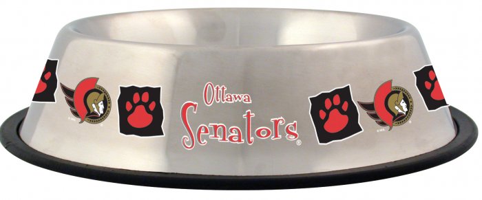 Ottawa Senators 32oz Stainless Steel Pet Dog Food Water Bowl Gift