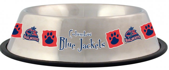 Columbus Blue Jackets 32oz Stainless Steel Pet Dog Food Water Bowl Gift