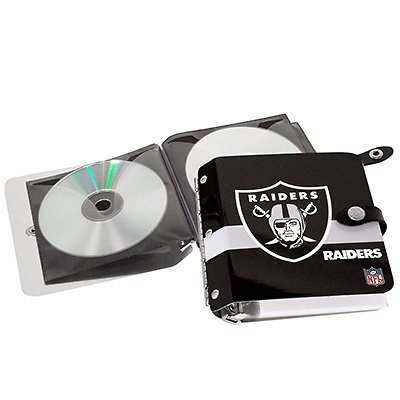 Oakland Raiders Littlearth Rock-n-Road CD DVD Holder Case Gift
