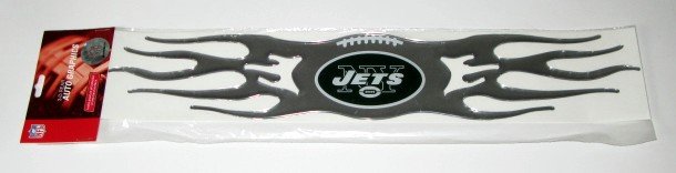 New York Jets Auto Car Chrome Graphic Emblem Flames Gift