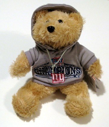 New York Giants Super Bowl XLII Champions 8" Hoody Plush Bear Gift