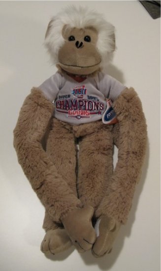 New York Giants Super Bowl XLII Champions Plush Rally Monkey Gift