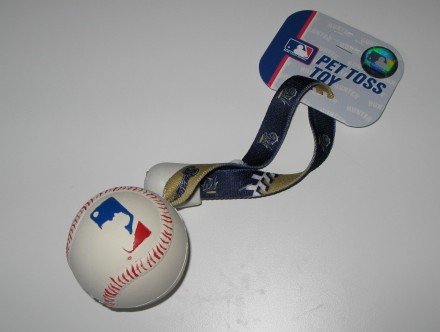Milwaukee Brewers Pet Dog Baseball Ball Toss Tug Toy Gift